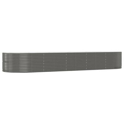 VidaXL Plantenbak 447x140x68 cm gegalvaniseerd staal grijs VidaXL Plantenbak 447x140x68 cm gegalvaniseerd staal grijs