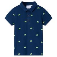 Kinderpoloshirt 128 marineblauw - thumbnail