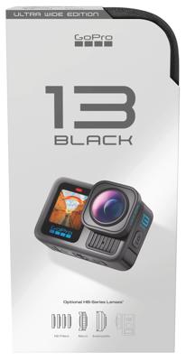 GoPro HERO13 Black Ultra Wide Edition Actioncam 4K, 5.3K, 2.7K, Touchscreen, Ultra-HD, Waterdicht, GPS, Stofdicht, Bluetooth, WiFi, Slow motion, Full-HD