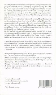 Ernest  Hemingway Parijs is een feest