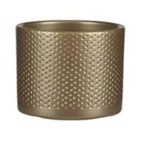 Mica Decorations bloempot Era rond 12x10cm goud reliëf - thumbnail