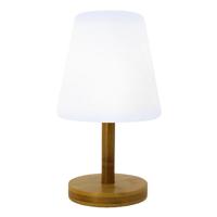 Snoerloze tafellamp - LUMISKY - STANDY MINI WOOD - H25 cm - Voet van natuurlijk bamboe - Warm wit en witte LED - thumbnail