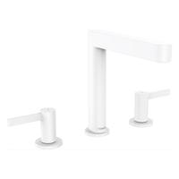 Wastafelmengkraan Finoris HansGrohe 3-gats 160 met Push-Open Waste Mat Wit - thumbnail