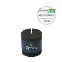 Kaars rustiek 70/70 mm zwart Spaas - Spaas - thumbnail
