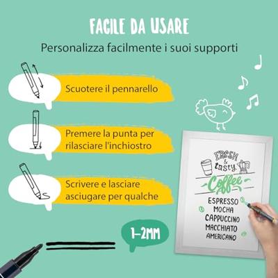 Krijtstift SECURIT SMA-100 rond 1-2mm zwart