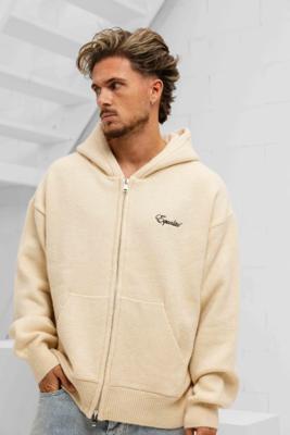 Equalité Fluffy Knit Full Zip Trainingspak Heren Gebroken Wit - Maat M - Kleur: Gebroken Wit | Soccerfanshop