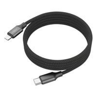 Ansmann 1700-0187 USB-kabel Apple Lightning stekker, USB-C stekker 120 cm Zwart Textielmantel - thumbnail
