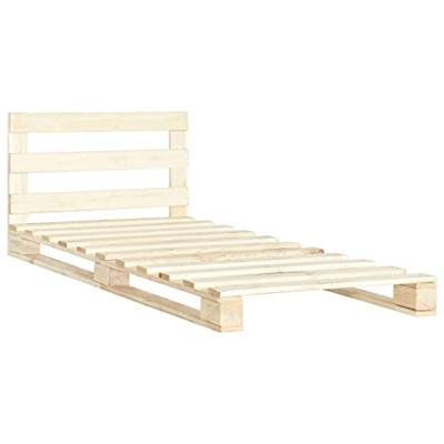 Bedframe pallet massief grenenhout 90x200 cm