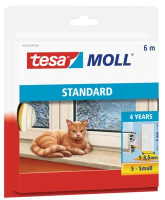 tesa STANDARD 05559-00100-00 Afdichtingstape tesamoll Wit (l x b) 6 m x 9 mm 1 stuk(s) tesa STANDARD 05559-00100-00 Afdichtingstape tesamoll Wit (l x b) 6 m x 9 mm 1 stuk(s)
