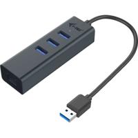 I-tec Metal U3METALG3HUB USB 3.0 (3.1 Gen 1) Type-A 5000Mbit/s Grijs hub & concentrator - thumbnail