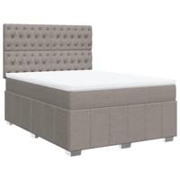 Boxspring met matras stof taupe 140x200 cm - thumbnail