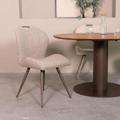 LABEL51 Eetkamerstoel Silly - Mushroom - Royal Boucle - Brons Metalen Frame