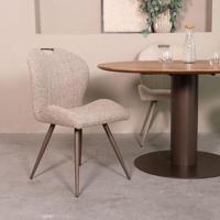 LABEL51 Eetkamerstoel Silly - Mushroom - Royal Boucle - Brons Metalen Frame - thumbnail