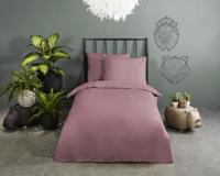 HIP Dekbedovertrek "uni dessin" - Roze - (140x200/220 cm) - Katoen Satijn - thumbnail