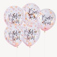 Ginger Ray TW-801 Twinkle Twinkle Roze Confetti Ballonnen - thumbnail