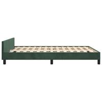 Bedframe zonder matras 140x190 cm fluweel donkergroen - thumbnail