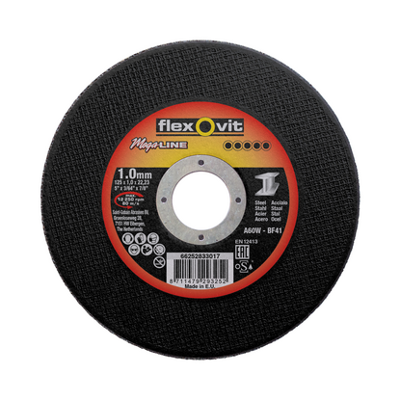 Flexovit dss mega-line 125x1.0x22.23 a60w t41 staal | 25 stuk stuks