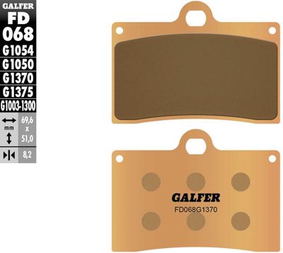 GALFER remblokken "fd068" brake pad fd068 g1370 sintered metal