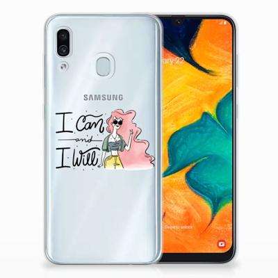 Samsung Galaxy A30 Telefoonhoesje met Naam i Can Samsung Galaxy A30 Telefoonhoesje met Naam i Can