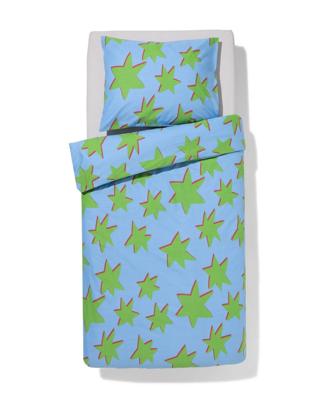 HEMA Kinderdekbedovertrek 140x200cm zacht katoen sterren (blauw)