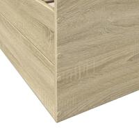 Bedframe met lades bewerkt hout sonoma eikenkleurig 150x200 cm - thumbnail