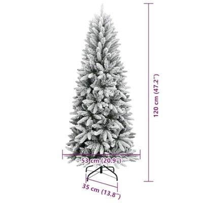 VidaXL Kunstkerstboom wit 120 cm pvc en plastic en staal en pe