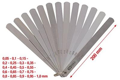 KS Tools 300.0616 Zuigerspielmal, 20 vel, 0,05 - 1 mm