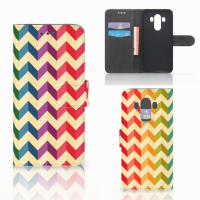 Huawei Mate 10 Pro Telefoon Hoesje Zigzag Multi Color Huawei Mate 10 Pro Telefoon Hoesje Zigzag Multi Color
