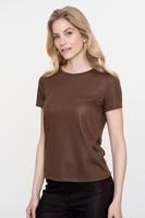 Geisha T-shirt Neck Foil 52605-41 T-shirt Korte Mouw 785 Dark Brown - thumbnail