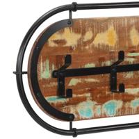 Wandkapstok met 5 haken massief gerecycled hout - thumbnail