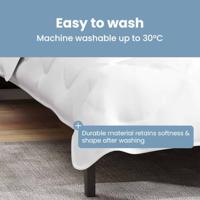 VidaXL Winter dekbed wit 240 x 222 x 5 cm polyester - thumbnail