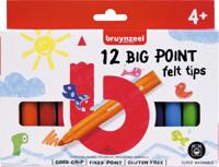 Viltstift Bruynzeel Kids Big Point set à 12 kleuren - thumbnail