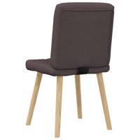 Eetkamerstoelen 4 st stof donkerbruin - thumbnail