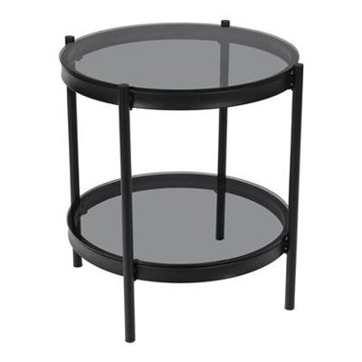 Bendt Ronde Glazen Bijzettafel 'Paw' 45cm, kleur Zwart