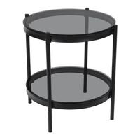 Bendt Ronde Glazen Bijzettafel 'Paw' 45cm, kleur Zwart - thumbnail