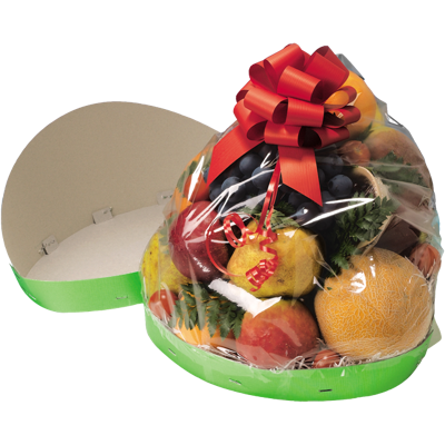 Schaal | fruitschaal | karton + PE | ovaal | 360x220x goud