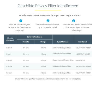 Schermbeschermer Startech Filtro de Privacidad para Portátil de 13,3in - Filtro para Monitor para Pantalla Ancha 16:9 - Protecto