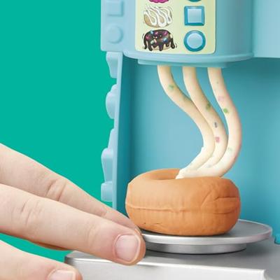 Play-Doh Donut Drop Shop, boetseerkleiset, speelgoed met nepvoedsel, creatieve activiteiten voor kinderen vanaf 3 jaar.