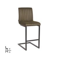 LABEL51 Barkruk 'Milo' Microfiber, kleur Groen (zithoogte 66cm) - thumbnail