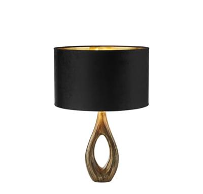 Searchlight Gouden tafellampBucklow met zwarte kap - EU86531BK