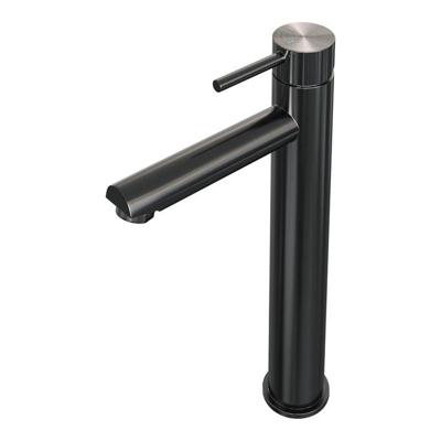 Brauer Stripe verhoogde opbouw wastafelmengkraan model A gunmetal geborsteld PVD