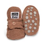 Little Riots slofjes bruin Fleece-6-12 mnd (11.5 cm) - thumbnail
