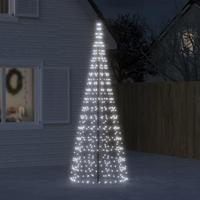 VidaXL Led-kerstboom aan vlaggenmast 550 leds koud wit 300 cm - thumbnail