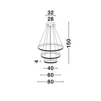 Lyora HanglampPreston goud Ø 80cm triple - 9862853 - thumbnail