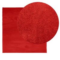 VidaXL Vloerkleed oviedo laagpolig 160x160 cm rood - thumbnail