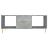 Salontafel 102x50x40 cm bewerkt hout betongrijs - thumbnail
