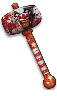 Opblaasbare Hamer Killer Clown (90cm)