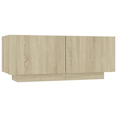 VidaXL Nachtkastje 100x35x40 cm bewerkt hout sonoma eikenkleurig