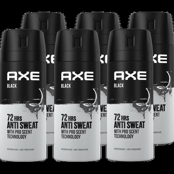 AXE AntiTranspirant Spray Black 150 ml x 6 stuks bij Jumbo AXE AntiTranspirant Spray Black 150 ml x 6 stuks bij Jumbo
