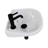 Fonteinset Boss & Wessing Athene Keramiek Eénhendelkraan En Sifon 35x30x12 cm Wit Boss & Wessing - thumbnail